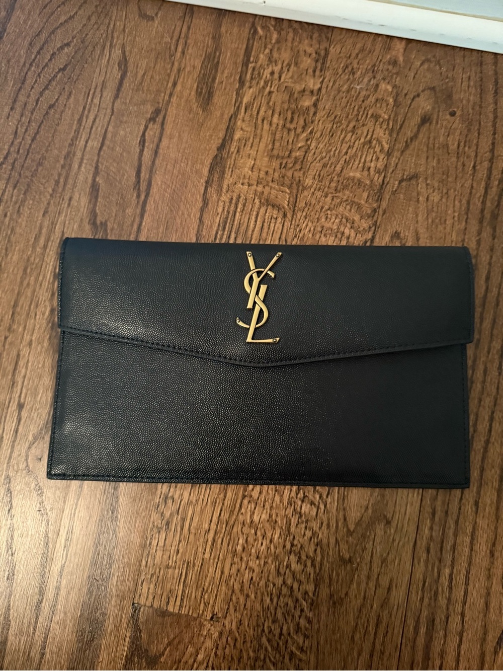 YSL looking Saint Laurent Black Envelope Clutch